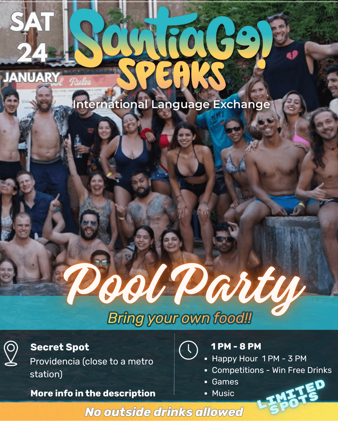 Santiago Speaks 1st Pool Party of the year! image}